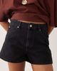 ASOS DESIGN ASOS DESIGN high waist denim shorts in black - 3