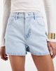 ASOS DESIGN ASOS DESIGN high waist denim shorts in lightwash blue - 1