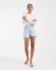 ASOS DESIGN ASOS DESIGN high waist denim shorts in lightwash blue - 3