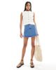 ASOS DESIGN ASOS DESIGN high waist flared hem mini skirt - part of a set-Blue - 2