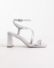 ASOS DESIGN ASOS DESIGN Highgate mid block heel sandals in silver - 1