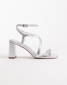 ASOS DESIGN ASOS DESIGN Highgate mid block heel sandals in silver