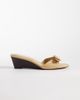 ASOS DESIGN ASOS DESIGN Highway buckle detail wedge sandals in natural-fabrication effect-Neutral - 1