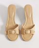 ASOS DESIGN ASOS DESIGN Highway buckle detail wedge sandals in natural-fabrication effect-Neutral - 2