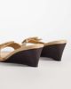 ASOS DESIGN ASOS DESIGN Highway buckle detail wedge sandals in natural-fabrication effect-Neutral - 3