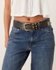 ASOS DESIGN ASOS DESIGN hip and waist belt with silver western buckle detail in washed black - 1
