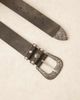 ASOS DESIGN ASOS DESIGN hip and waist belt with silver western buckle detail in washed black - 2