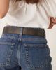 ASOS DESIGN ASOS DESIGN hip and waist belt with silver western buckle detail in washed black - 3
