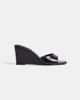 ASOS DESIGN ASOS DESIGN Hola mid-height wedge mules in black - 2