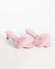 ASOS DESIGN ASOS DESIGN Holden raffia mid-height heeled sandals in pink - 1