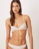 ASOS DESIGN ASOS DESIGN Honey polka dot slinky triangle bra with lace trim in cream-Brown - 3