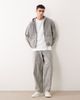 ASOS DESIGN ASOS DESIGN hooded jacket in gray and white stripes - part of a set - 1