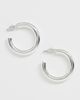 ASOS DESIGN ASOS DESIGN hoop earrings in sleek hollow tube design in silver - 1