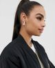 ASOS DESIGN ASOS DESIGN hoop earrings in sleek hollow tube design in silver - 3
