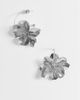 ASOS DESIGN ASOS DESIGN hoop earrings with flower drops in silver tone - 1