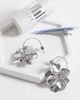 ASOS DESIGN ASOS DESIGN hoop earrings with flower drops in silver tone - 2