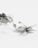 ASOS DESIGN ASOS DESIGN hoop earrings with flower drops in silver tone - 3