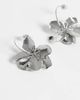 ASOS DESIGN ASOS DESIGN hoop earrings with flower drops in silver tone - 4