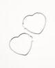 ASOS DESIGN ASOS DESIGN hoop earrings with heart design in silver tone-Gold - 2