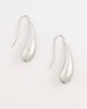 ASOS DESIGN ASOS DESIGN hoop earrings with small teardrop in silver tone - 1