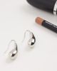 ASOS DESIGN ASOS DESIGN hoop earrings with small teardrop in silver tone - 2