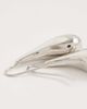 ASOS DESIGN ASOS DESIGN hoop earrings with small teardrop in silver tone - 3