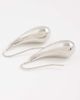 ASOS DESIGN ASOS DESIGN hoop earrings with small teardrop in silver tone - 4