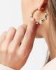 ASOS DESIGN ASOS DESIGN hoop earrings with teardrop pearls in gold tone - 2
