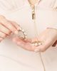 ASOS DESIGN ASOS DESIGN hoop earrings with teardrop pearls in gold tone - 3