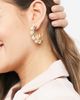 ASOS DESIGN ASOS DESIGN hoop earrings with teardrop pearls in gold tone - 4