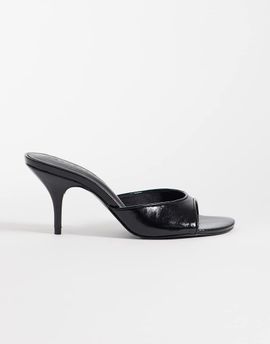 ASOS DESIGN ASOS DESIGN Hooray mid heeled mules in black