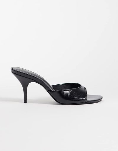 ASOS DESIGN ASOS DESIGN Hooray mid heeled mules in black