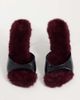 ASOS DESIGN ASOS DESIGN Hooray mid heeled mules in black with plum faux fur - 2