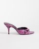 ASOS DESIGN ASOS DESIGN Hooray mid heeled mules in pink snake - 1