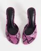 ASOS DESIGN ASOS DESIGN Hooray mid heeled mules in pink snake - 2