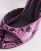ASOS DESIGN ASOS DESIGN Hooray mid heeled mules in pink snake - 4
