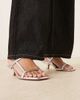 ASOS DESIGN ASOS DESIGN Hop minimal kitten heel sandals in silver - 1