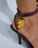 ASOS DESIGN ASOS DESIGN Hope barely there mid heel stiletto sandals in plum with lemon charm-Purple - 2