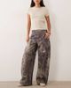 ASOS DESIGN ASOS DESIGN horseshoe barrel leg jean in camo print-MULTI - 1