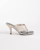 ASOS DESIGN ASOS DESIGN Hot-stuff plaited toe thong heeled sandals in off white - 1