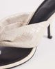 ASOS DESIGN ASOS DESIGN Hot-stuff plaited toe thong heeled sandals in off white - 3