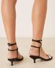 ASOS DESIGN ASOS DESIGN Hotcake embellished kitten heel sandals in black - 4