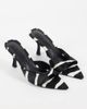 ASOS DESIGN ASOS DESIGN Hotline hair on real leather pointed toe heeled mules in zebra-Multi - 2