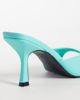 ASOS DESIGN ASOS DESIGN Hotline pointed heeled mules in Turquoise-Blue - 4