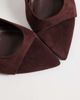 ASOS DESIGN ASOS DESIGN Hotline pointed toe heeled mules in chocolate suedette-Brown - 3
