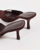 ASOS DESIGN ASOS DESIGN Hotline pointed toe heeled mules in chocolate suedette-Brown - 4