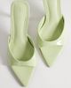 ASOS DESIGN ASOS DESIGN Hotline pointed toe heeled mules in lime green - 2