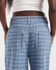 ASOS DESIGN ASOS DESIGN houndstooth detail wide leg jeans-Blue - 4