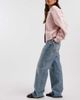 ASOS DESIGN ASOS DESIGN Hourglass Circular Design Collection wide leg dad jeans in light vintage wash-Blue - 3