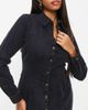 ASOS DESIGN ASOS DESIGN Hourglass denim fitted shirt dress in washed black - 3